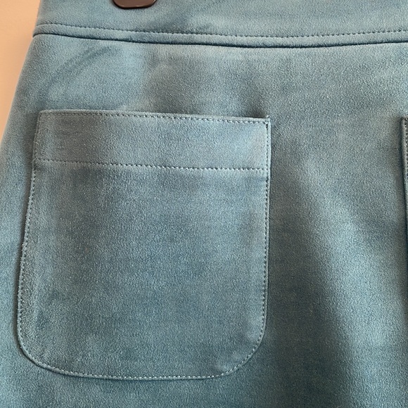 LOFT teal suede skirt - Picture 3 of 7
